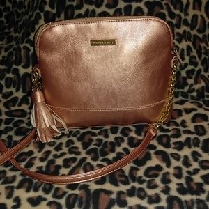 Beautiful rose gold crossbody purse